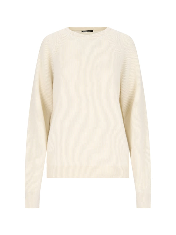 Ribbed Cashmere Crewneck Knit