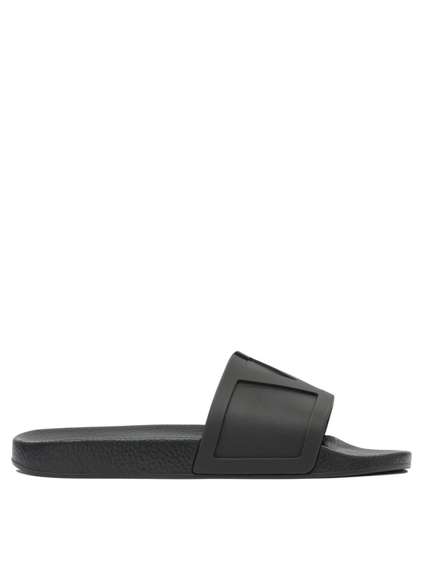 Valentino Black Slides