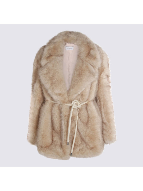 Sportmax Beige Fur & Shearling
