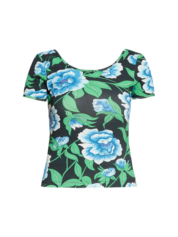 Peonies Flower Print Short
  Sleeve T-Shirt