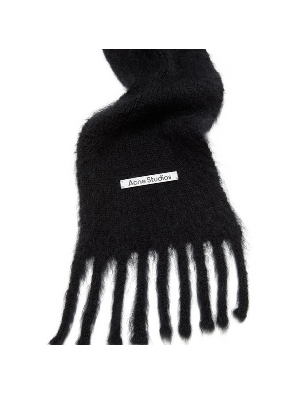 Acne Studios Black Wool Mufflers