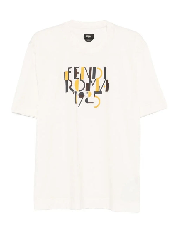 Fendi Ivory Short-Sleeved T-Shirt