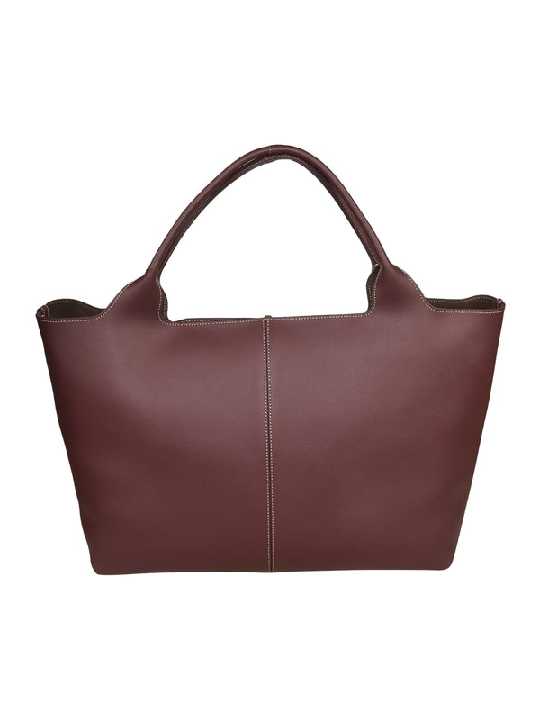 Tod'S Burgundy Tote Bags