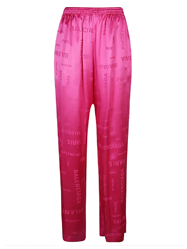 Allover Logo Silk Pants