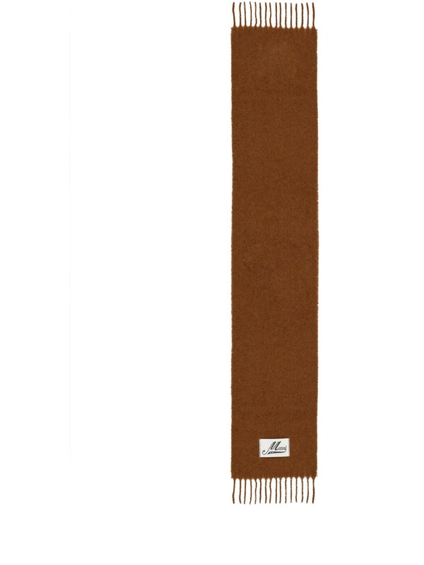 Marni Brown Wool Mufflers