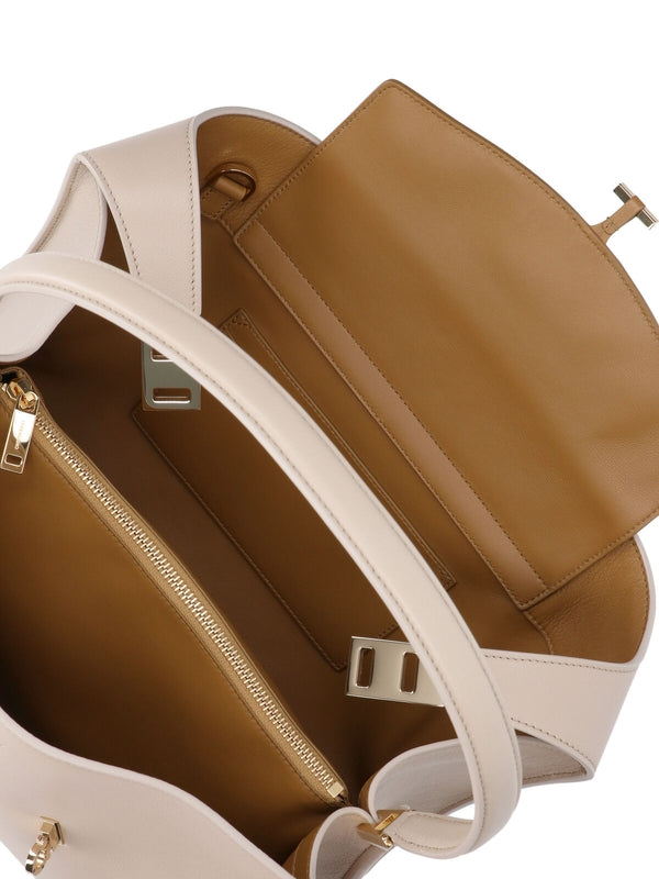 Ferragamo Beige Tote Bags