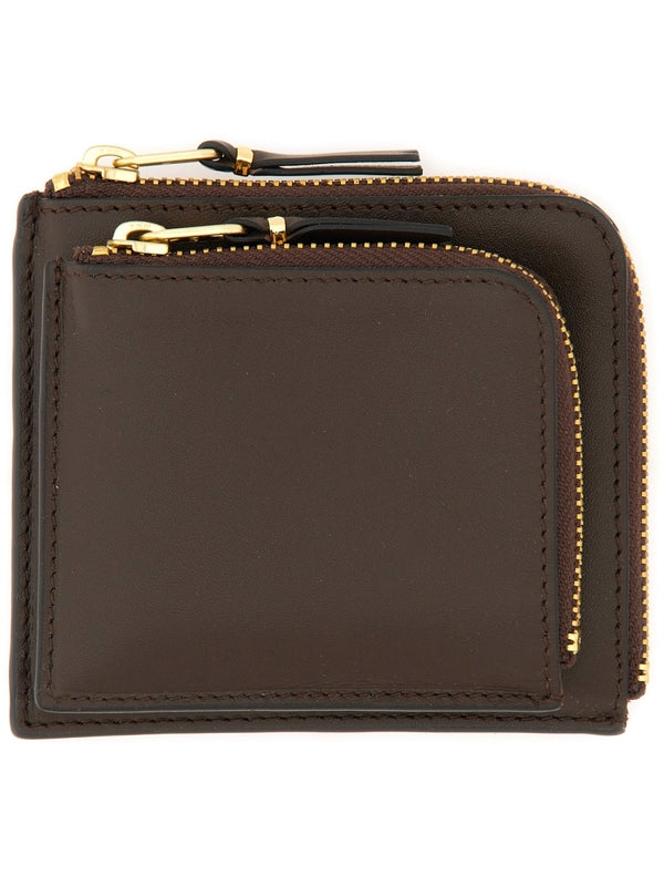 Double Pocket Leather Coin Wallet