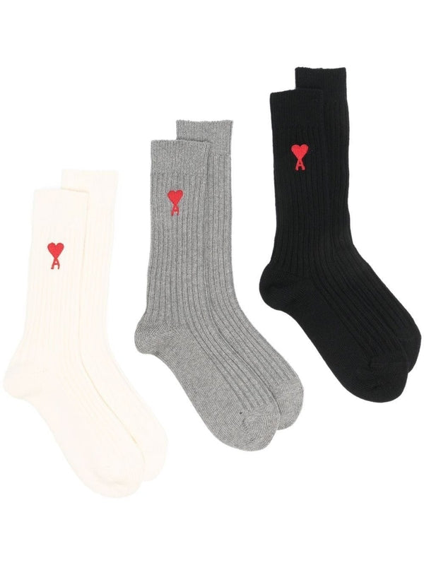 Heart Logo High Top Socks 3 Pack - Jente