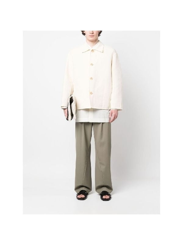 Wool-Cotton Collar Jacket