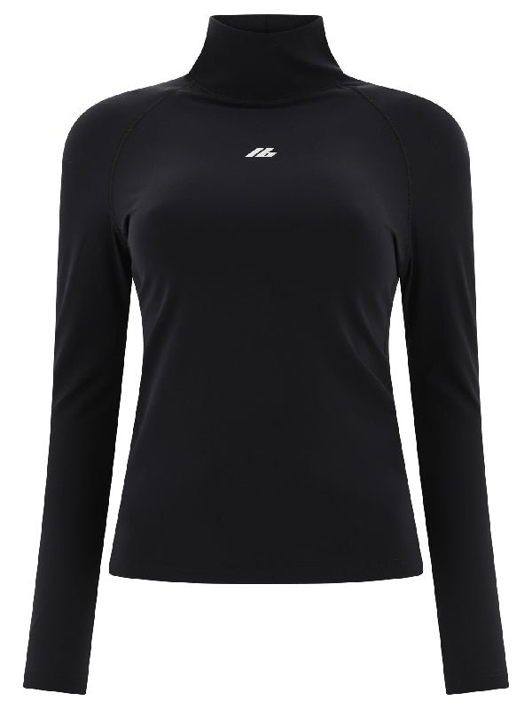 Activewear Logo Highneck Long Sleeve Top