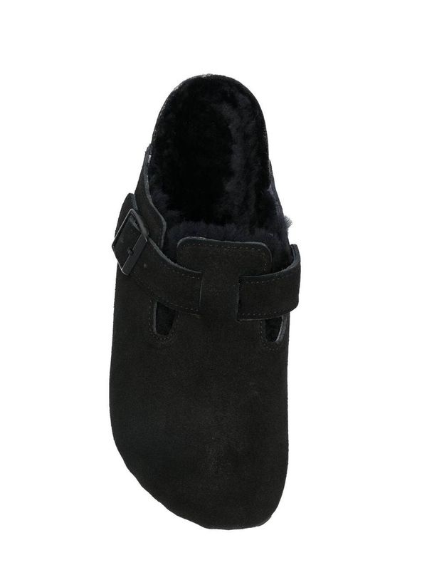 Boston Shearling Suede Mules