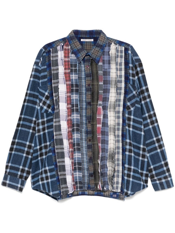 Patchwork Check Pattern Shirt