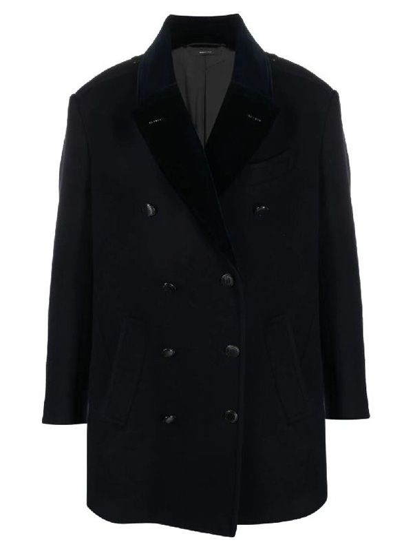 Wool Felt Double Peacoat
