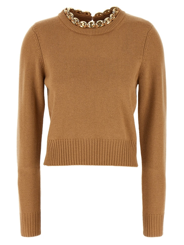 Chain
  Decorated Wool Cashmere Knit