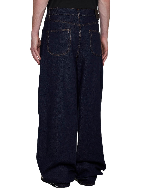 All-Over Logo Denim Pants