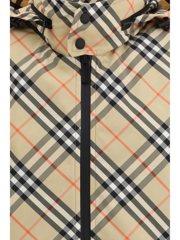 Burberry Checked Beige Jackets