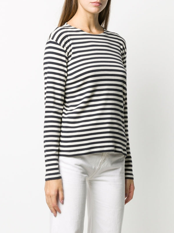 Basic Stripe Pattern Cotton
  Modal Long Sleeve