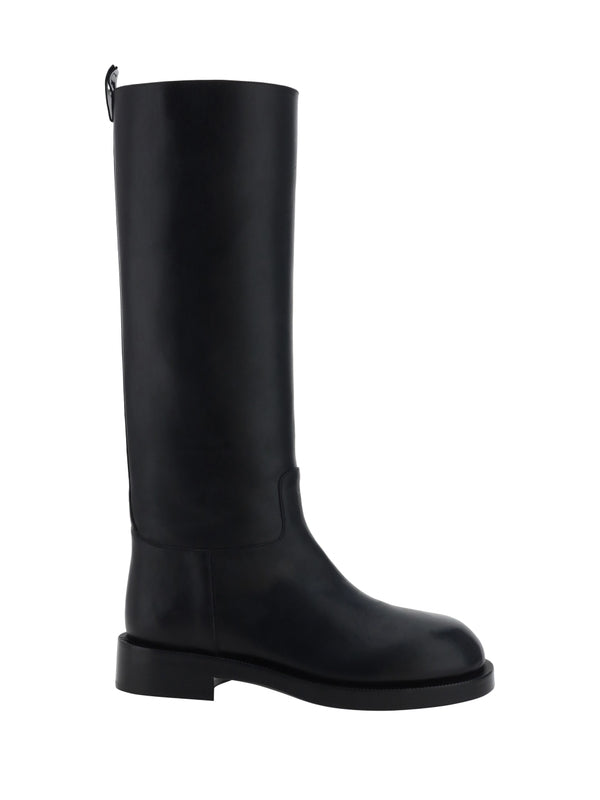 Black Leather High Boots