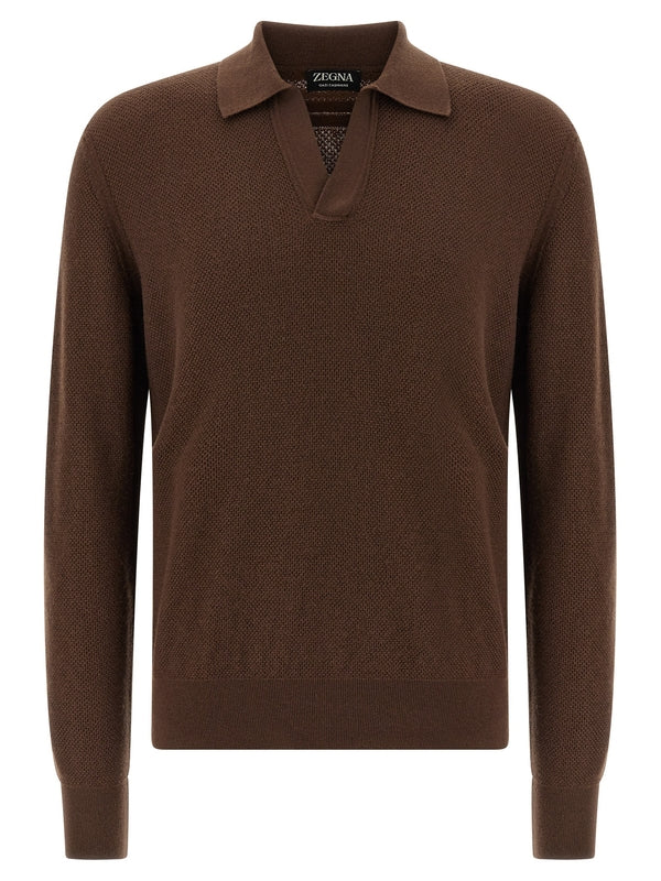 Z Zegna Brown Knitted