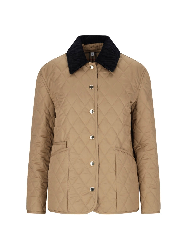 BURBERRY - Beige Quilting Jacket - Jente