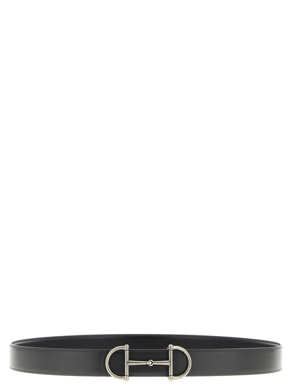 Gucci Black Leather Belts