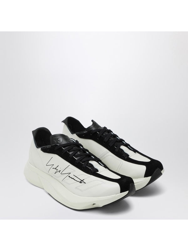 Y-3 Grey Black Low Top Sneakers