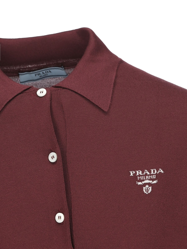 Chest Logo Silk Polo Shirt