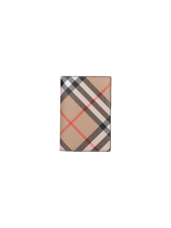 BURBERRY - Check Pattern Flap Card Wallet - Jente