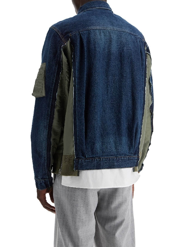 Nylon Insert Denim Jacket - Jente