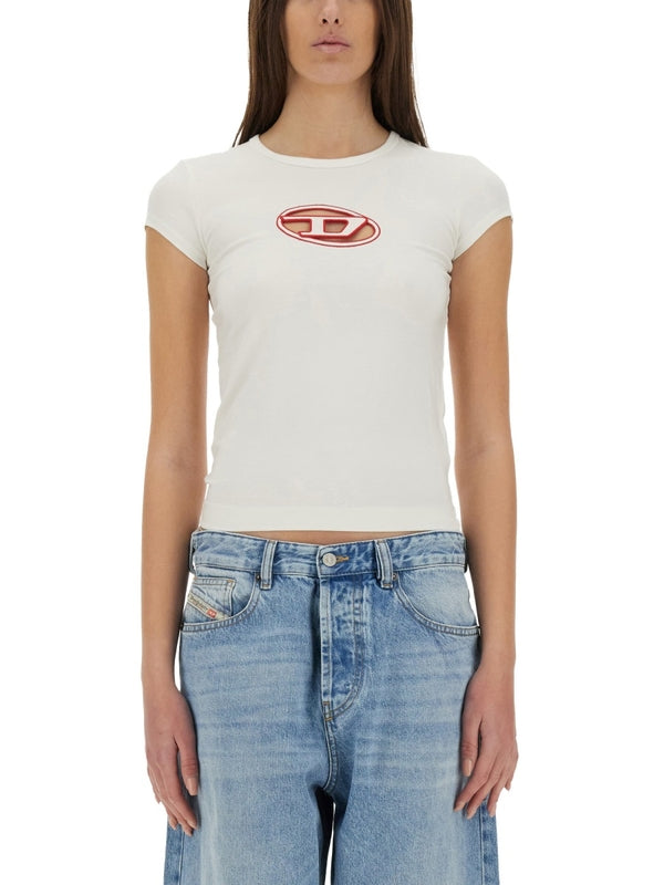 Angie Cutout Logo Short-sleeve T-shirt