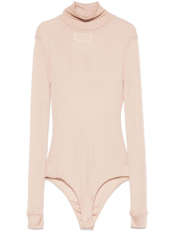 Back Stitch High Neck Bodysuit