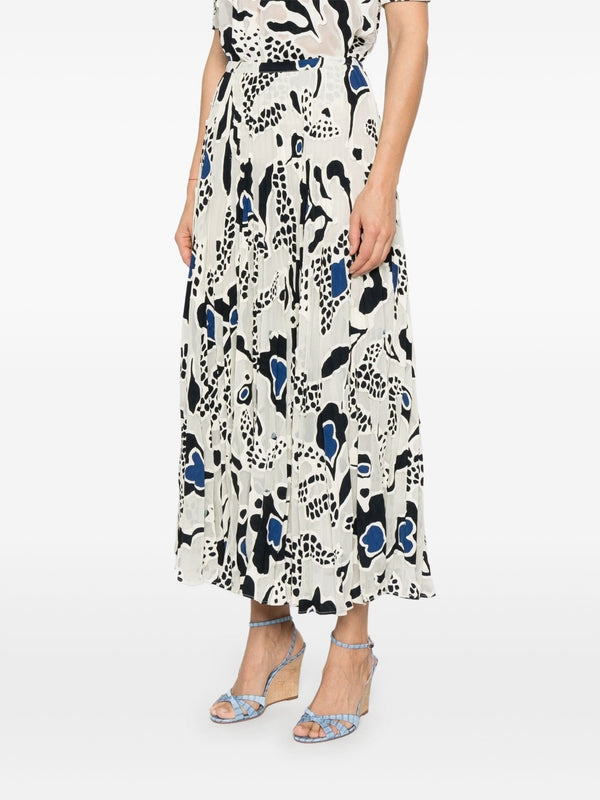 Flower Printing Viscose Skirt