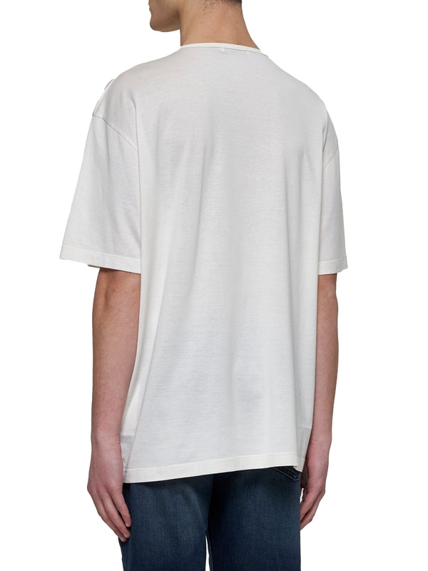 White Crewneck Cotton Short-Sleeve T-Shirt