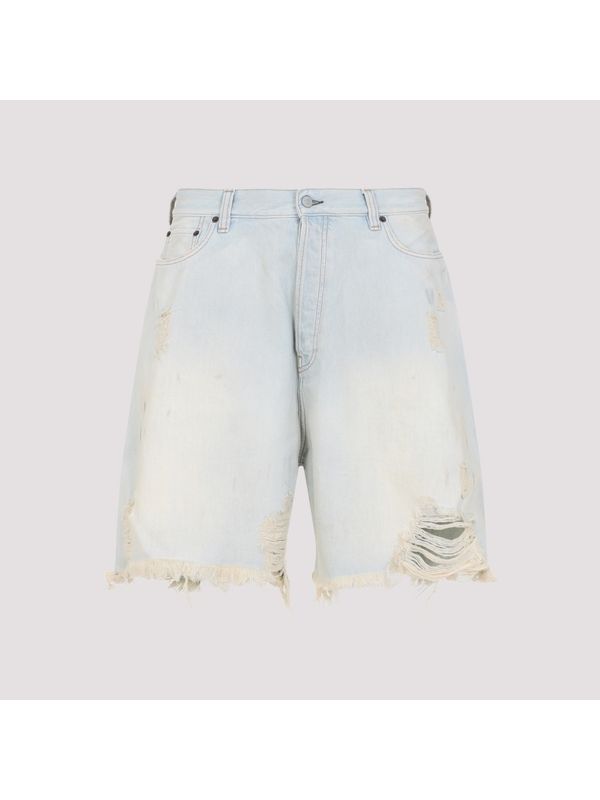 Distress Detail Denim Shorts