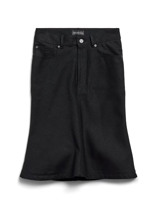 Balenciaga Godet Black Mini Skirt