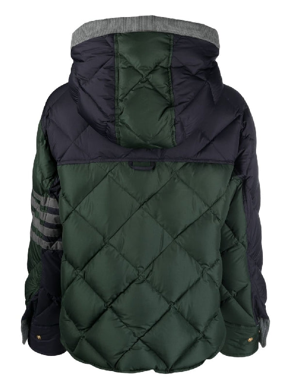 4-Bar Hooded Down Jacket