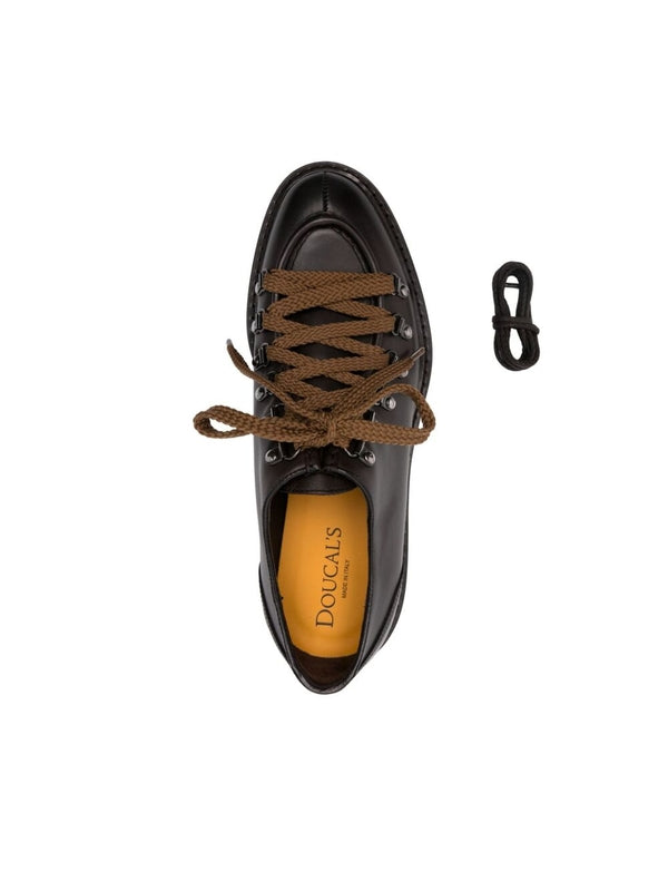 Smooth Leather Lace-Up Shoes