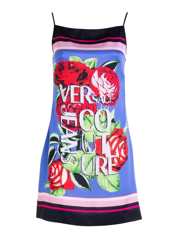 All-Over Printing Sleeveless Mini Dress