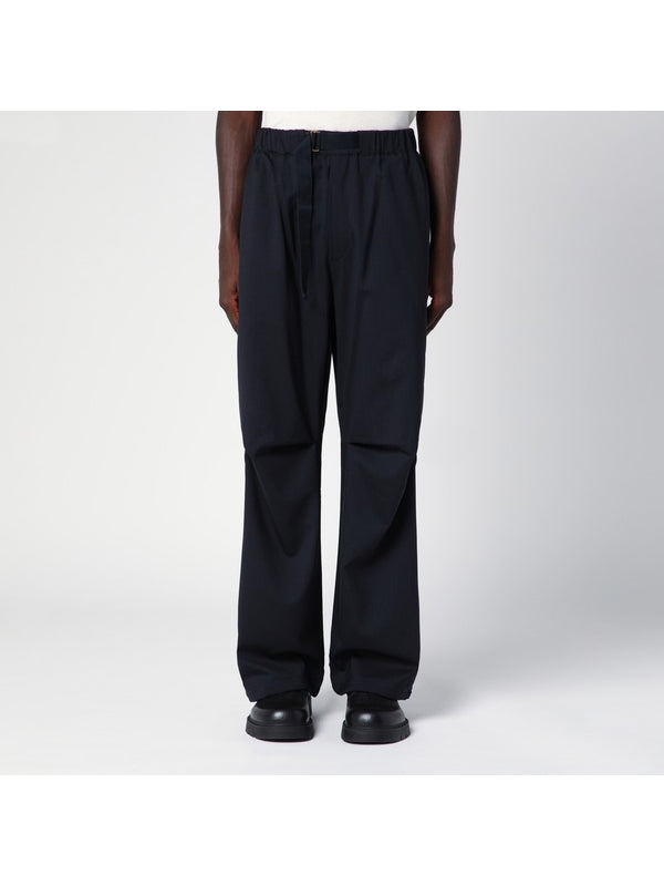 Straight Leg Wool Track Pants