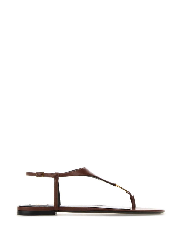 Saint Laurent Brown Flip Flops