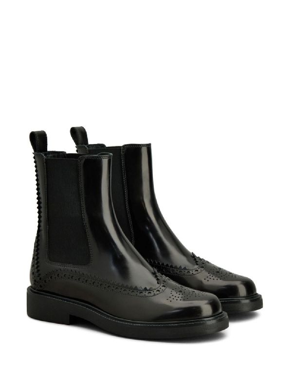 Black Leather Chelsea Boots