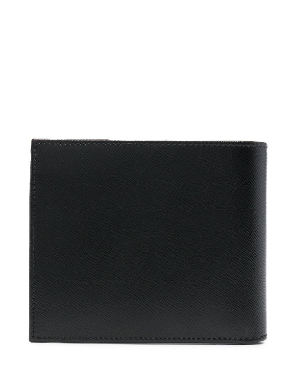 Logo Detail Leather Bi Fold Wallet