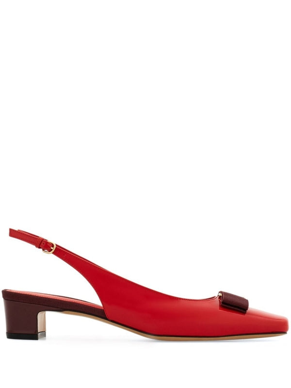 Bara Bow Patent Leather Slingback Heel