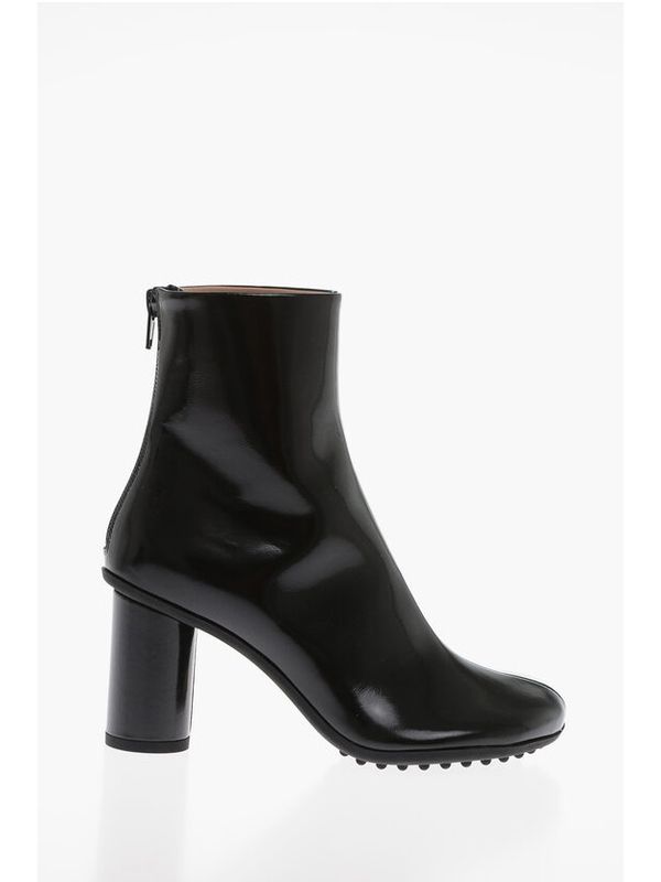 Atomic Patent Leather Ankle Boots Heel