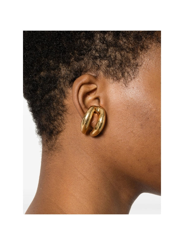 Double Moon Piercing Earrings