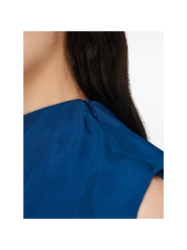 Asymmetric Cape Viscose Blouse