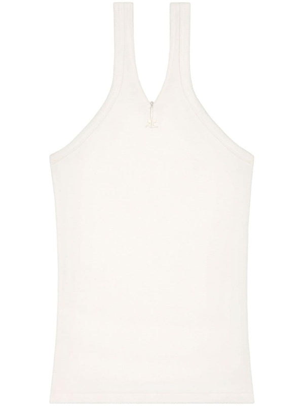 Zipper Rib Tank Top