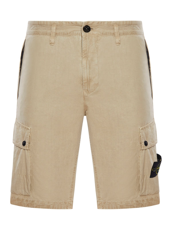 Wappen Patch Cotton Cargo Bermuda Shorts