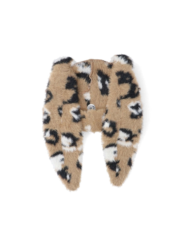 Logo Patch Leopard Pattern Beanie - Jente