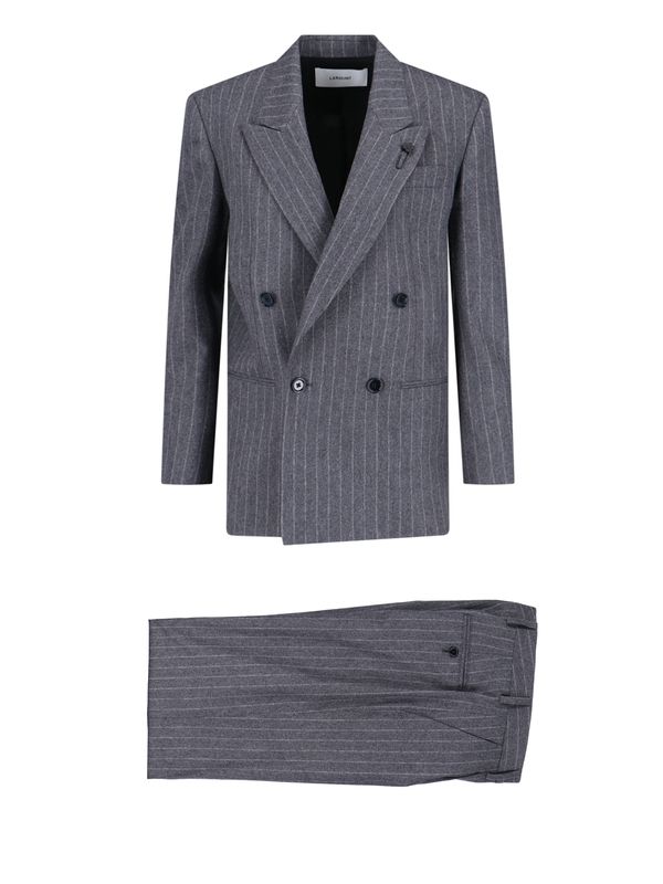 Striped Wool Double Suit - Jente